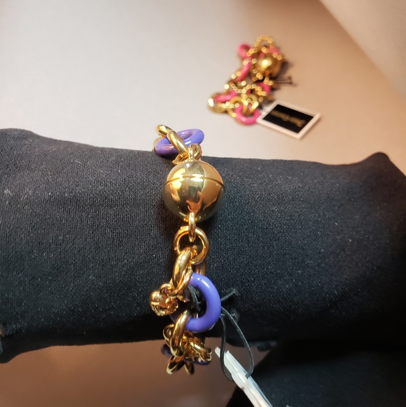Juicy Couture link bracelet with magnetic closeure | Pink | Blue | New - Picture 4 of 6